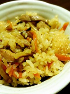 鶏肉と干し椎茸と竹の子の炊き込みご飯-レシピのメイン写真