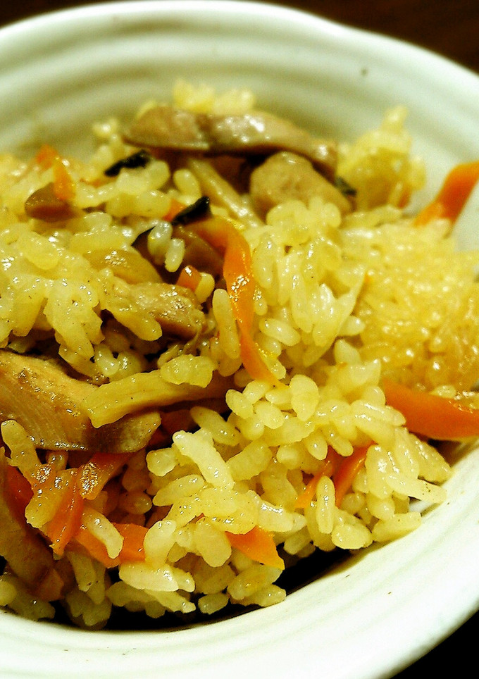 鶏肉と干し椎茸と竹の子の炊き込みご飯-レシピのメイン写真