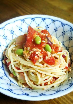 トマトとチキンの冷製スパゲティ-レシピのメイン写真