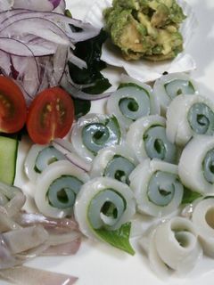 イカのお刺身☆大葉巻き-レシピのメイン写真