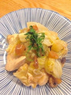 鶏胸とキャベツの梅煮〜さっぱり味-レシピのメイン写真