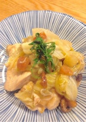 鶏胸とキャベツの梅煮〜さっぱり味-レシピのメイン写真
