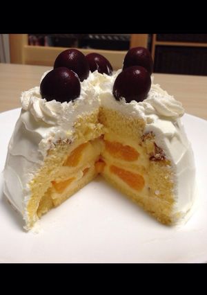 オーブンなしで作るデコレーションケーキ-レシピのメイン写真