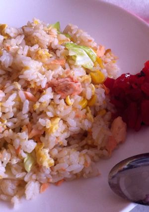 ランチに♡鮭とレタスのチャーハン-レシピのメイン写真