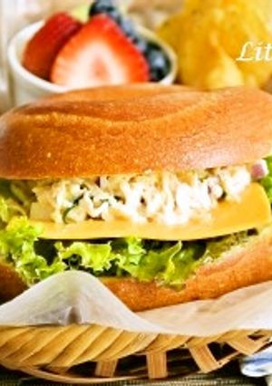チキンサンドイッチ♥コストコのチキン缶で-レシピのメイン写真