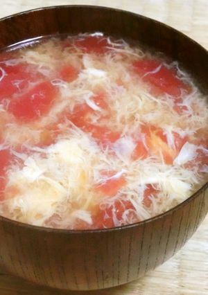 トマトと玉子のスープ-レシピのメイン写真