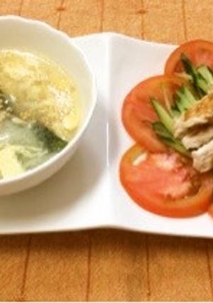 鶏胸肉で棒棒鶏とスープ-レシピのメイン写真