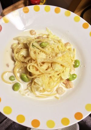 海老とキャベツのクリームパスタ-レシピのメイン写真