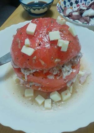 簡単！居酒屋風トマトと豚肉のサラダ-レシピのメイン写真