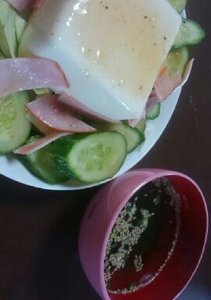 超簡単!!豆腐野菜サラダ-レシピのメイン写真