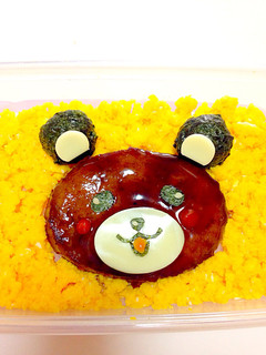 美味しいクマのハンバーグ卵そぼろ丼♡-レシピのメイン写真