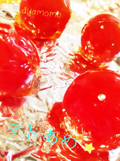 レンジで簡単夏おやつ!ぱりっ♡トマト飴-レシピのメイン写真