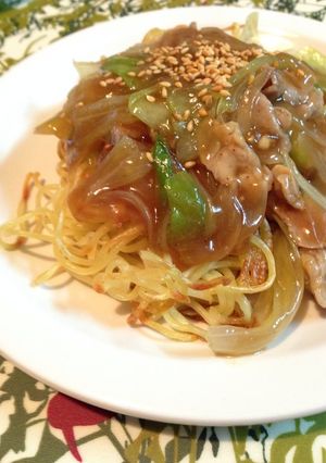 ＊豚とレタスのあんかけそば＊-レシピのメイン写真