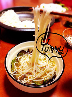 茄子と胡瓜とオリーブオイルの素麺つゆ-レシピのメイン写真