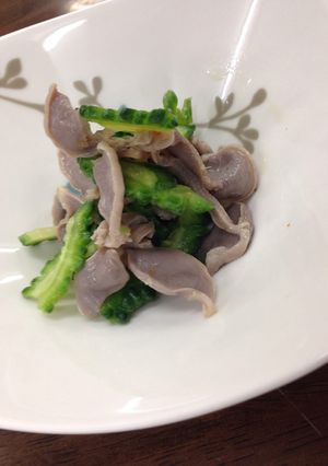 簡単おつまみ★ゴーヤと砂ずりの和え物-レシピのメイン写真