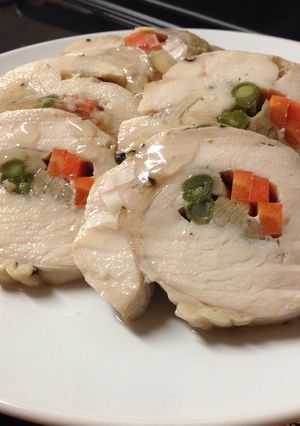 ヘルシーサッパリ蒸し鶏ロール!-レシピのメイン写真
