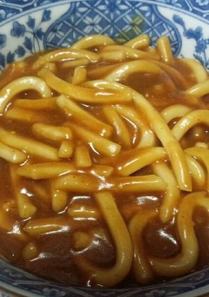 即席！具なしで美味しい♪カレーうどん♡-レシピのメイン写真
