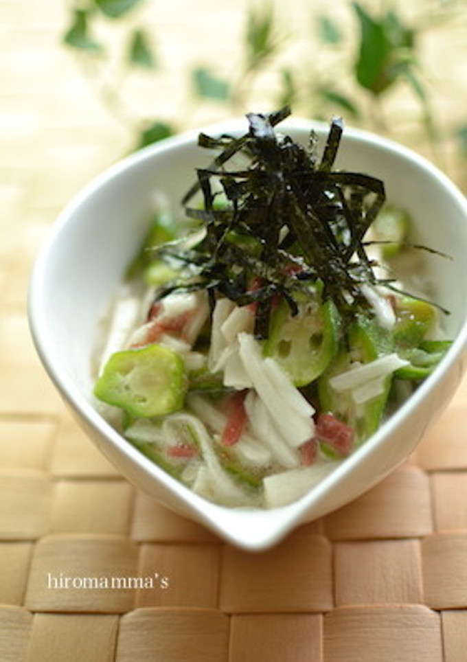オクラと長イモの梅肉和え-レシピのメイン写真