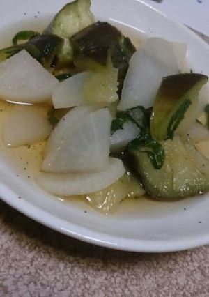 水なすとだいこん 大葉白だし煮-レシピのメイン写真