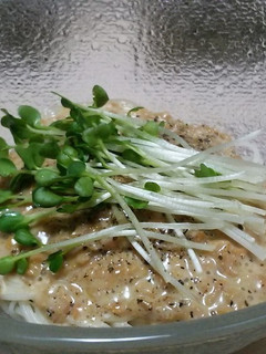 ひきわり納豆の胡麻ドレそうめん-レシピのメイン写真