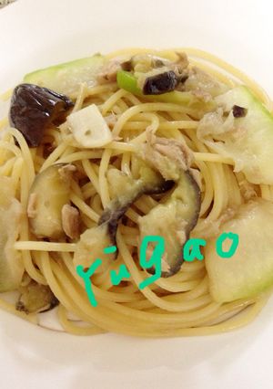 夏野菜のコク旨パスタ☆夕顔と茄子＆ツナ-レシピのメイン写真