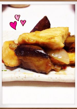 茄子とカジキのオイスター黒酢炒め-レシピのメイン写真