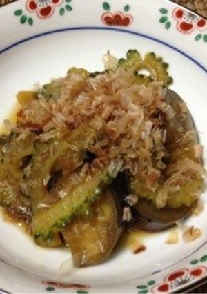 フライパンで簡単☆ゴーヤと茄子の煮物-レシピのメイン写真