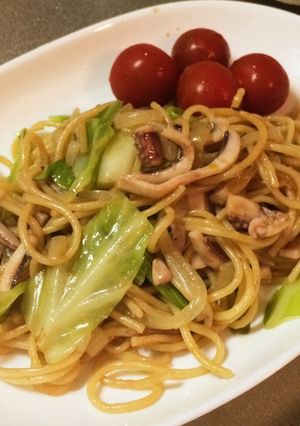 フライパンひとつで塩辛の簡単パスタ☆-レシピのメイン写真