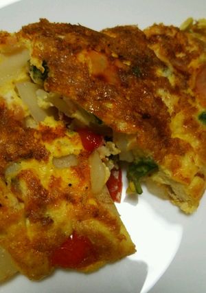 野菜とチーズのオープンオムレツ-レシピのメイン写真