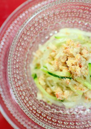 大根とカニ缶サラダ！胡麻マヨぽん-レシピのメイン写真