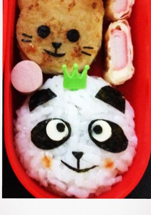 キャラ弁☆簡単おにぎりパンダ-レシピのメイン写真