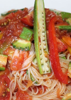 夏野菜たっぷりの冷たいパスタ-レシピのメイン写真