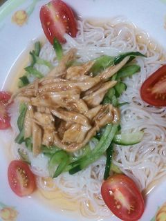 休日ランチ 棒々鶏そうめん-レシピのメイン写真