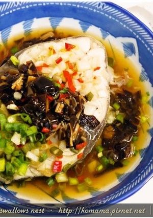 酸辣黑菇醬蒸鰆魚．柯媽媽の植物燕窩-レシピのメイン写真