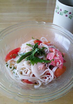 素麺で☆トマトとツナのカッペリーニ風-レシピのメイン写真