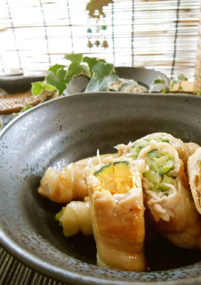 簡単☆かぼちゃの肉巻き-レシピのメイン写真