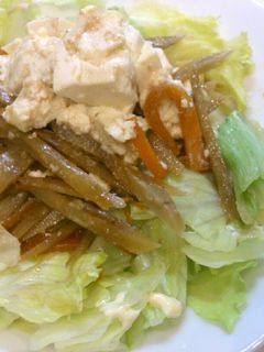リメイク☆きんぴらごぼうと豆腐のサラダ-レシピのメイン写真