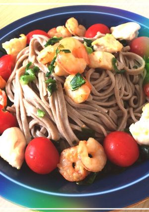 鶏肉海老の冷やしそば〜-レシピのメイン写真