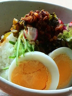 食べるラー油&高菜のスピード丼-レシピのメイン写真