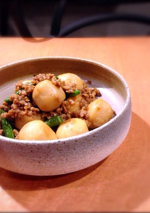 包丁要らず簡単☆豚挽肉と里芋のこっくり餡-レシピのメイン写真