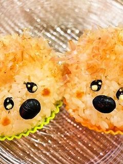 おかかで簡単☆ゴールドモンチッチおにぎり-レシピのメイン写真
