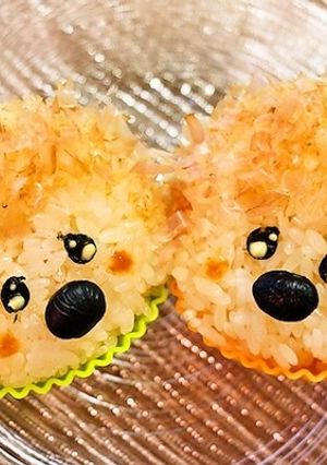 おかかで簡単☆ゴールドモンチッチおにぎり-レシピのメイン写真