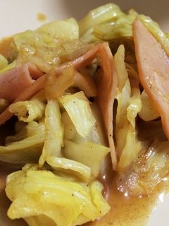 キャベツとハムのカレー炒め-レシピのメイン写真