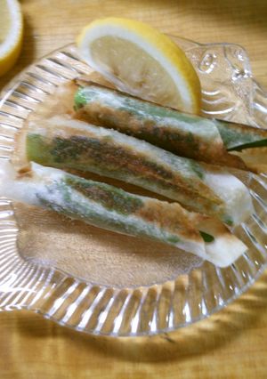 オクラ 餃子 春巻きの皮で！簡単おつまみ-レシピのメイン写真