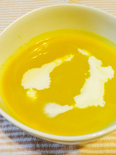レンジで楽チン!!冷たいかぼちゃのスープ-レシピのメイン写真