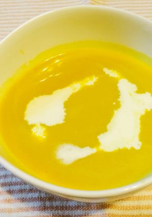 レンジで楽チン！！冷たいかぼちゃのスープ-レシピのメイン写真