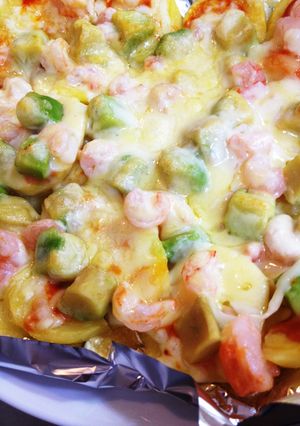 魚焼きグリルで簡単☆じゃが&エビアボカド-レシピのメイン写真