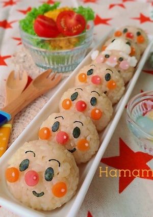 整列〜♪アンパンマンおにぎり☆キャラ弁-レシピのメイン写真