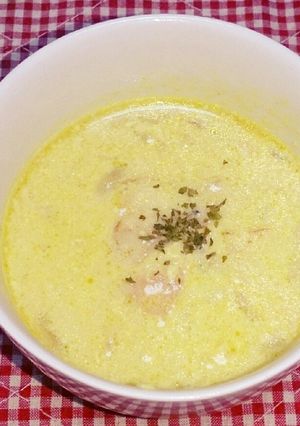 コンソメと豆乳のスープ♡カレー風味で♥-レシピのメイン写真