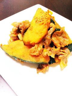かぼちゃと豚肉のピリ辛炒め-レシピのメイン写真